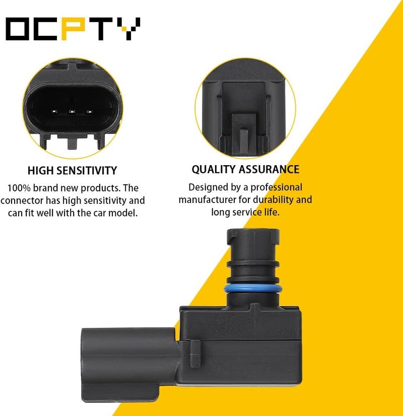 OCPTY Manifold Absolute Pressure Sensor MAP Sensor Compatible for Dodge Challenger Charger Durango, for Jeep Wrangler Cherokee Grand Cherokee, for Ram fits 2005-2018 5033310AC 5149091AA - Image 3